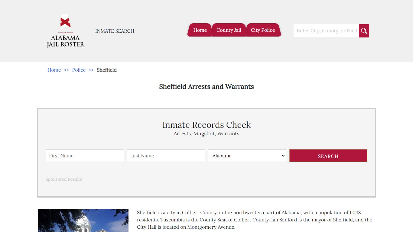 Sheffield Arrests and Warrants | Alabama Jail Inmate Search